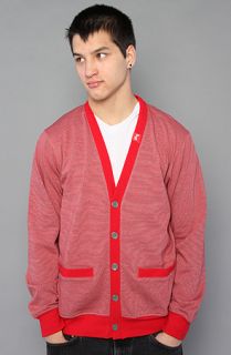 LRG Core Collection The Core Collection Striped Cardigan in Red