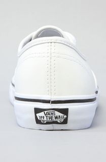 Vans The Authentic Sneaker in True White Italian Leather  Karmaloop
