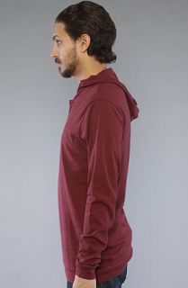 All Day The Henley Hoody in Burgundy Speckle