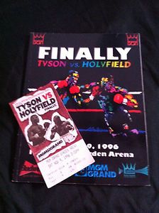 Iron Mike Tyson vs Evander Holyfield 1 Program and Ringside Ticket