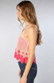 Free People The Dreaming Daisies Crop Cami in Fuchsia