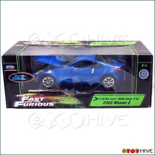 the fast and the furious ertl 1 18 die cast car blue 2003 nissan 350 z