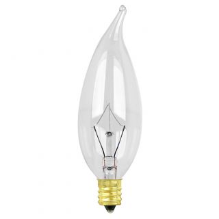 Feit Electric BP15CFC Feit 15 Watt Clear Flame Tip Light Bulb 2 Pack