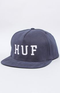 HUF The Brushed National Snapback Cap in Navy
