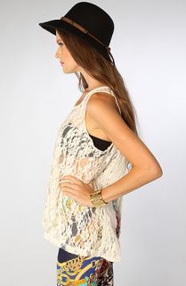 Jack BB Dakota The Colleen Drapey Lace Top in Ivory