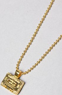 Mathmatiks Jewelry The Mini Cassette Tape Necklace in Gold Plated