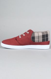 Keep The Ramos Sneaker in Maroon Linen Plaid