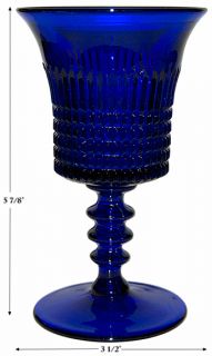 Fenton Lincoln Inn Cobalt Blue Water Goblet Striking