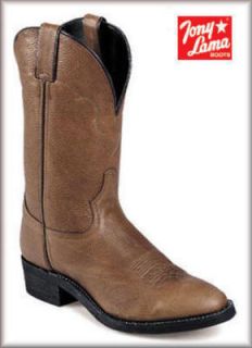 Tony Lama Mens VM7000 13 Brown Stampede Stockman Western Cowboy Boots
