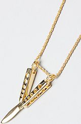 Han Cholo The Love Thy Neighbor Pendant in Brass Plated Gold