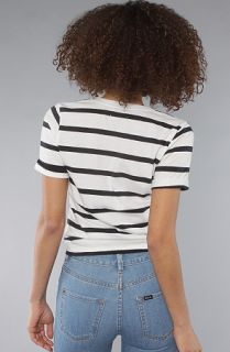 Vans The Striped Tee in White Concrete