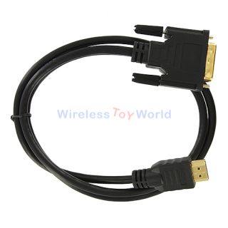 HDMI TO DVI CABLE 3FT For TV PC HDTV MONITOR COMPUTER 3 Feet