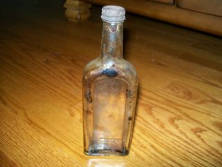 Vintage Castoria medicine bottle Chas H Fletcher with residue