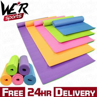 Yoga Exercise Fitness Workout Mat Physio Pilates Festivals Camping Non