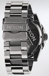 Nixon The Corporal Sterling Silver Watch in Steel Grey