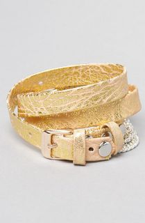 La Mer The Gold Sparkle Chain Wrap Watch in Ivory Frost  Karmaloop