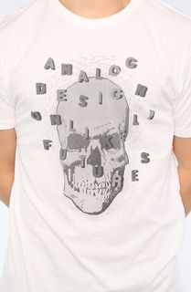 Analog The Alpha Skull Tee in White Concrete