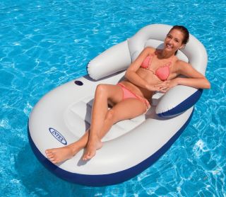 intex comfy cool inflatable floating lounge chair new relax in comfort