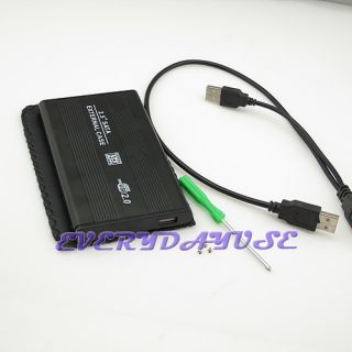 Portable USB 2 0 SATA 2 5 External Hard Disk Drive HDD Case Box
