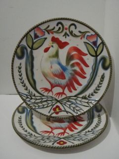 Fitz and Floyd Glennbrook Salad Plates Rooster