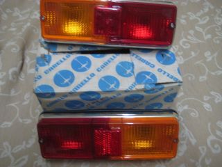 Orig Carello Pair Fiat 128 Taillights Assembly