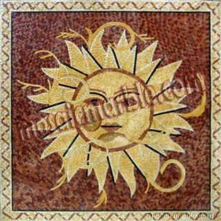 Sun Marble Mosaic Floor Pool Inlay Art Tile Decor