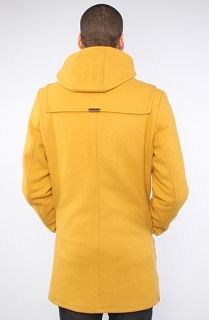 schott nyc the 24oz duffle coat in mustard sale $ 69 95 $ 280 00 75 %