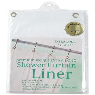  Extra Long Heavy Gauge Vinyl Shower Curtain Liner White