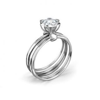 eye catcher superb design solid gold Solitaire Engagement Diamond Ring