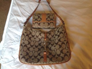  Womens Authentic Coach Purse and Matching Wallet