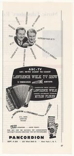 1958 Lawrence Welk Myron Floren Pancordion Accordion Print Ad