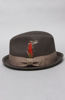 Brixton The Gain Fedora in Charcoal Felt