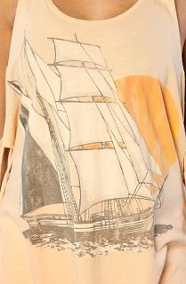 Rebel Yell The Sail Away Tie Tank in Apricot