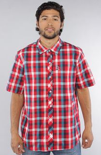 LRG The Major Minor SS Buttondown Shirt in Red
