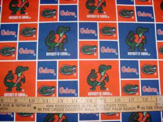 University of Florida Gators 100 Cotton Fabric NCAA College Sports