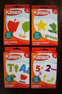 NEW PLAYSKOOL Flash Cards SET TODDLERS ALPHABET COLOR SHAPES First