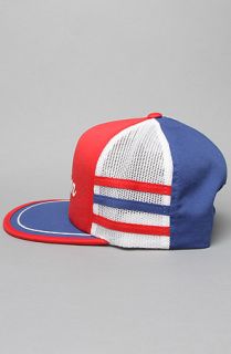 Brixton The Pilsner Trucker Cap in Red White Blue