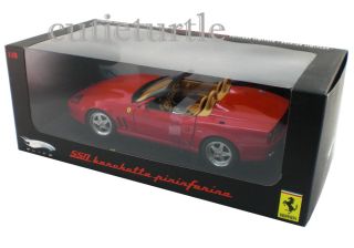 Hot Wheels Elite Ferrari 550 Barchetta Pininfarina 1 18 Diecast Red