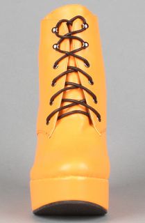 Ego and Greed The Poland Boot in Neon Orange