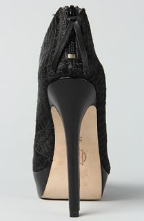 House of Harlow 1960 The Natalia Boot in Black Croco