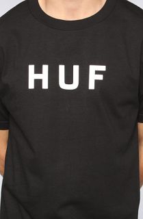 HUF The Original Logo Tee in Black Concrete
