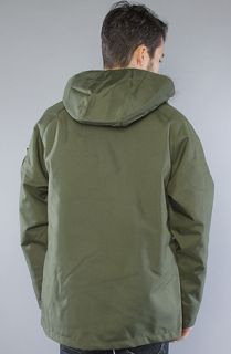 Makia The Raglan Parka in Olive Concrete