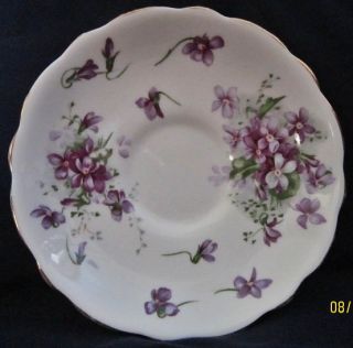 This is a bone china teacup and saucer set from Hammersley Victorian