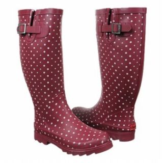 Womens Chooka Boot Posh Dots Berry 