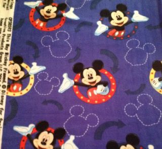AN ADORABLE MICKEY MOUSE CLUBHOUSE FLEECE FABRIC BY THE YARD