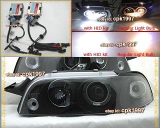 HID Fiat Punto MK1 Black Angel Eye Xeon Headlights 93 8