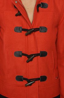 Nixon The Stella Wool Toggle Jacket in Red