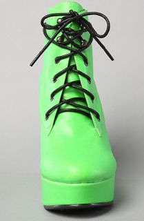 Ego and Greed The Poland Boot in Neon Green