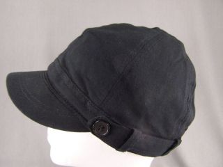 Black Jersey Knit Hat Fidel Cap Cadet Newsboy Cotton