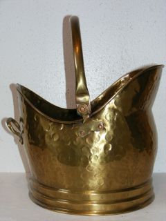  Solid Brass Coal Ash Scuttle Bucket Made in England Fire Place